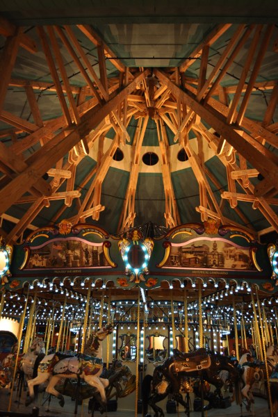 Silver Beach Carousel with horses