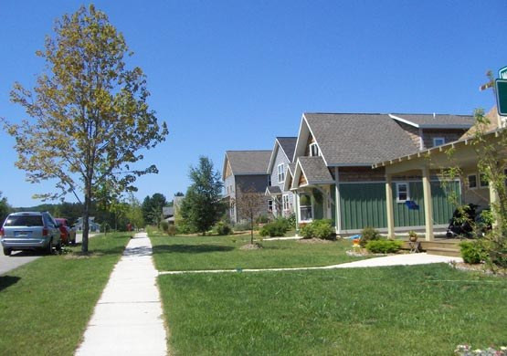 Empire, Michigan: Sidewalks and porches