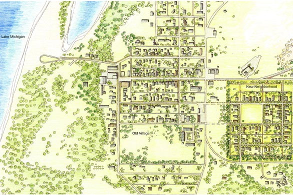 Empire, Michigan: Site plan