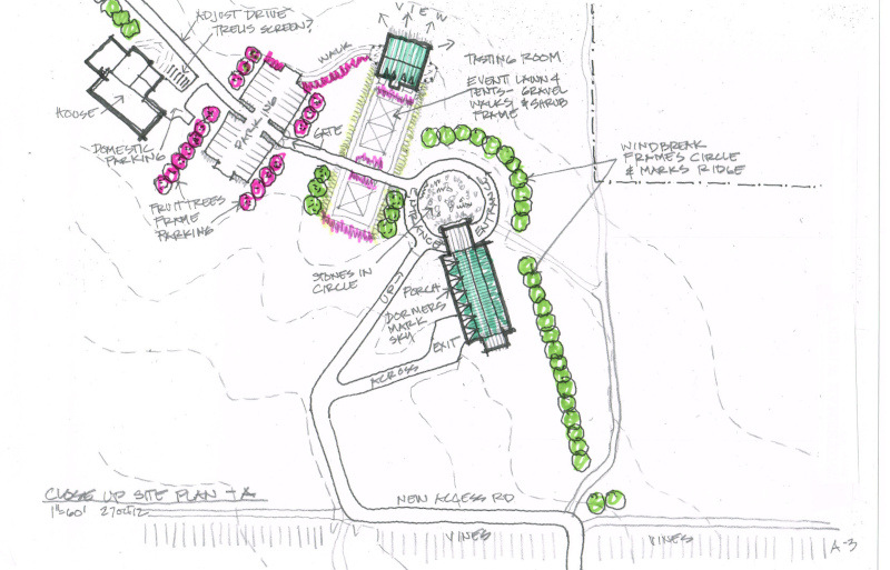 Proposed Winery in Southwest Michigan: Enlarged site plan "A"