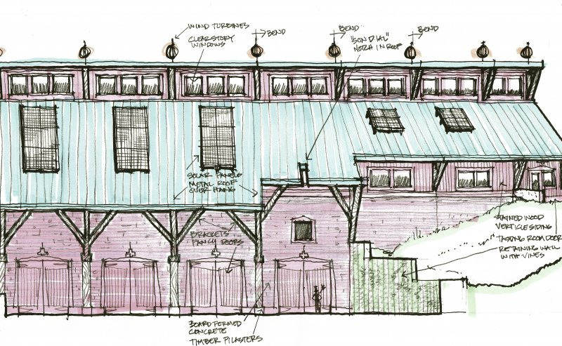 Proposed Winery in Southwest Michigan: Elevation "B"