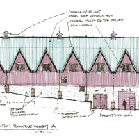 Proposed Winery in Southwest Michigan: Elevation "A"